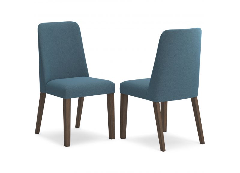Retro Inspired Fabric Upholstered Wooden Dining Chair - Jarklin